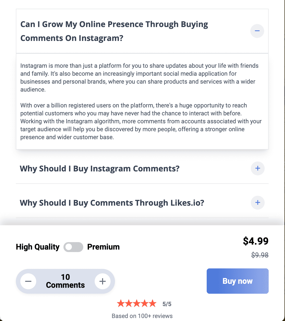 Buy Instagram comments Easily With Likes.io